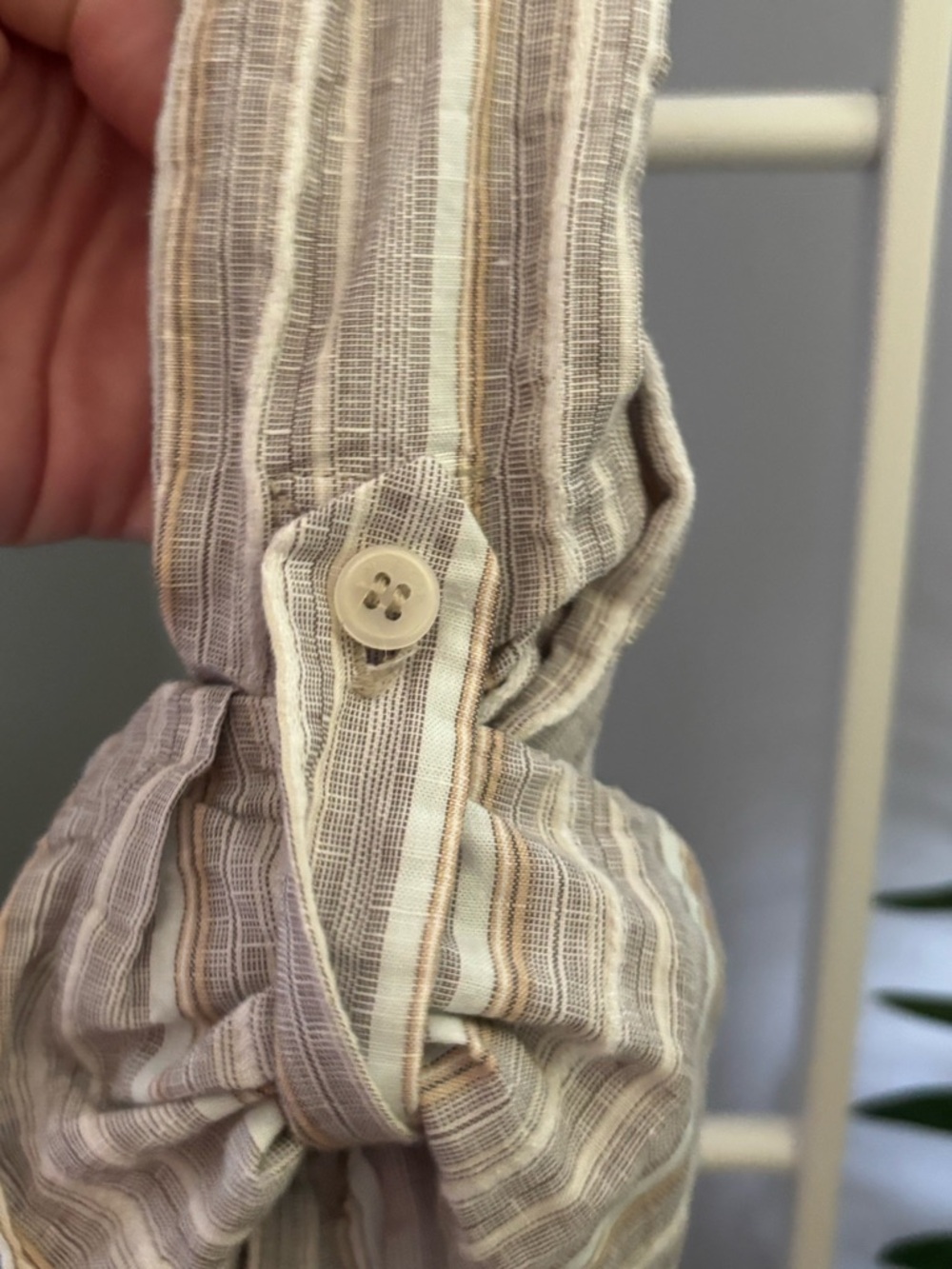 Tommy Hilfiger Neutral Striped Button-Up Shirt Dress - Picture 6 of 14